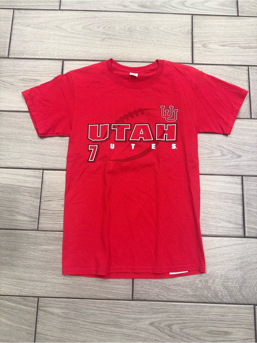 Utah Utes Cam Rising #7 Football T-Shirt – Small